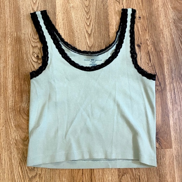 Brandy Melville Tops - Brandy Melville Blue and Black Tank Top